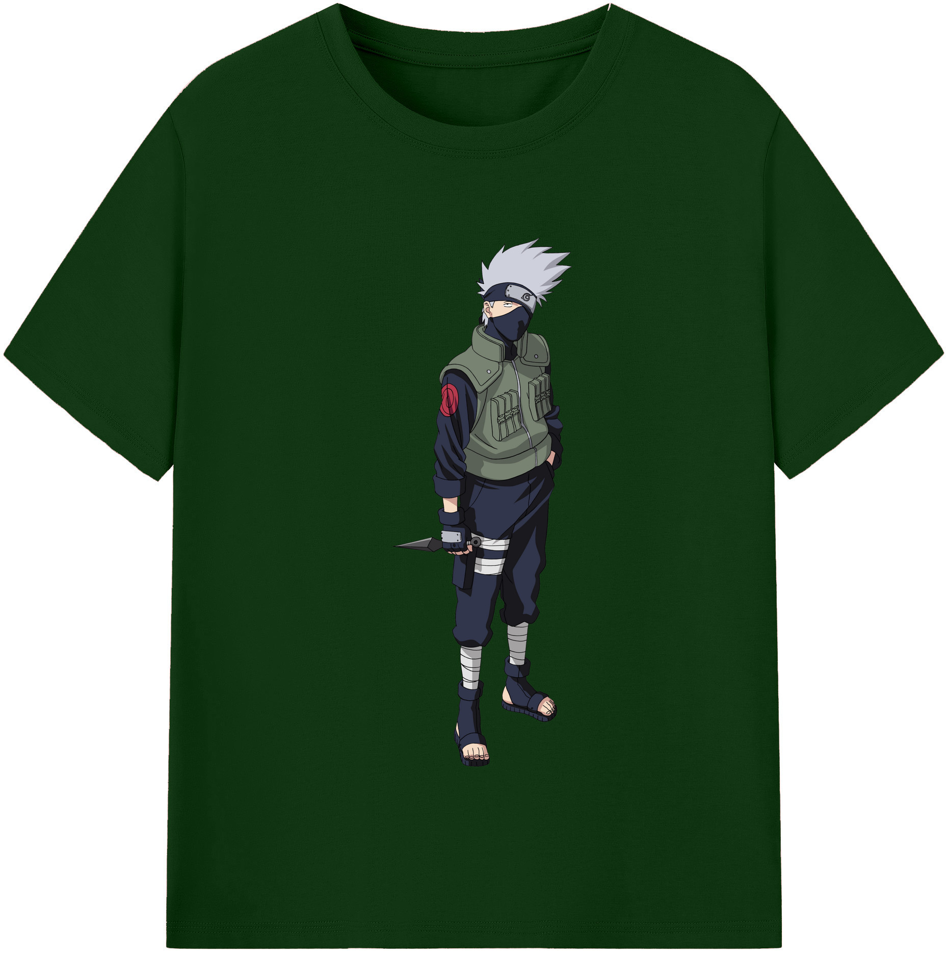 （画像用） NARUTO -ナルト- はたけ カカシ Hatake Kakashi 綿100％半袖Tシャツ（フロントプリント）